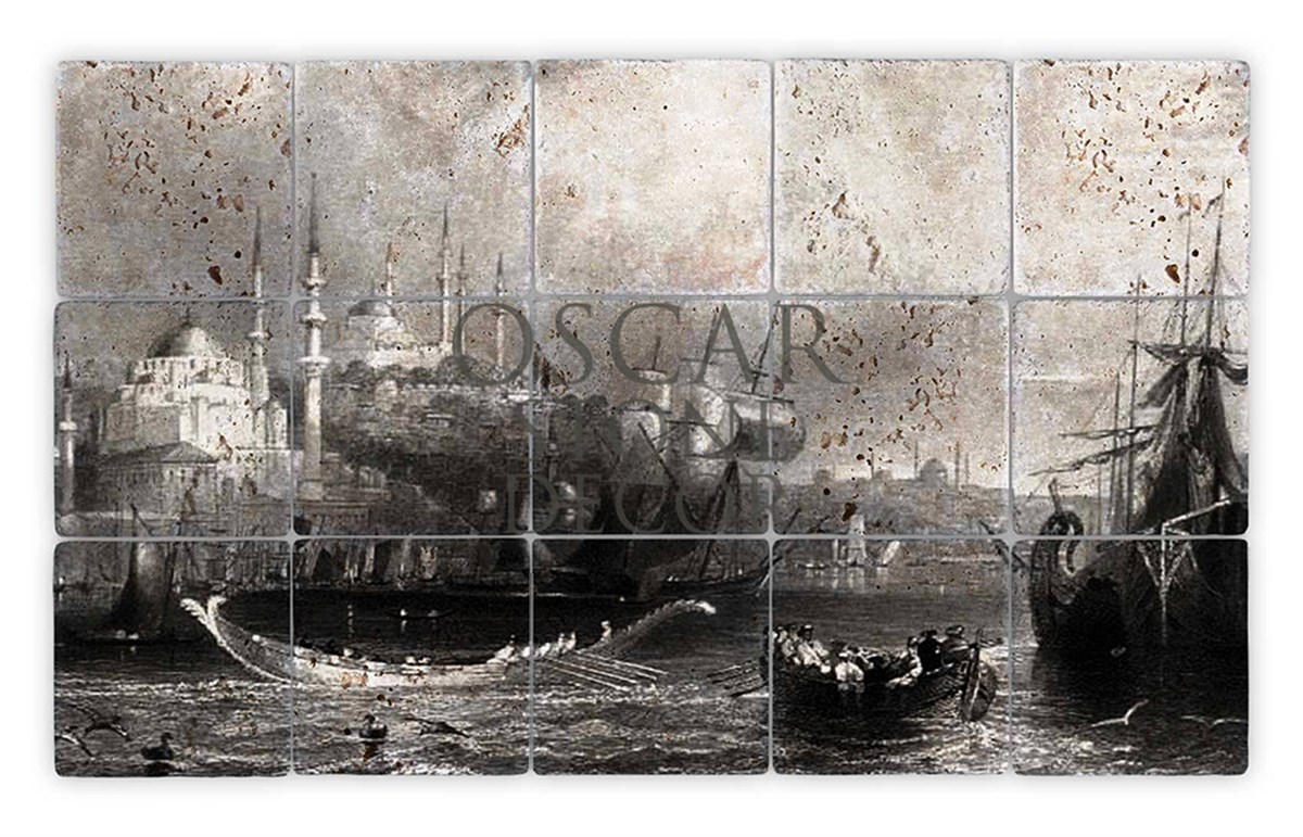 OSCAR STONE DECOR OTTOMAN SIDE DOĞALTAŞ TABLO / TT105 (STONE TABLE)
