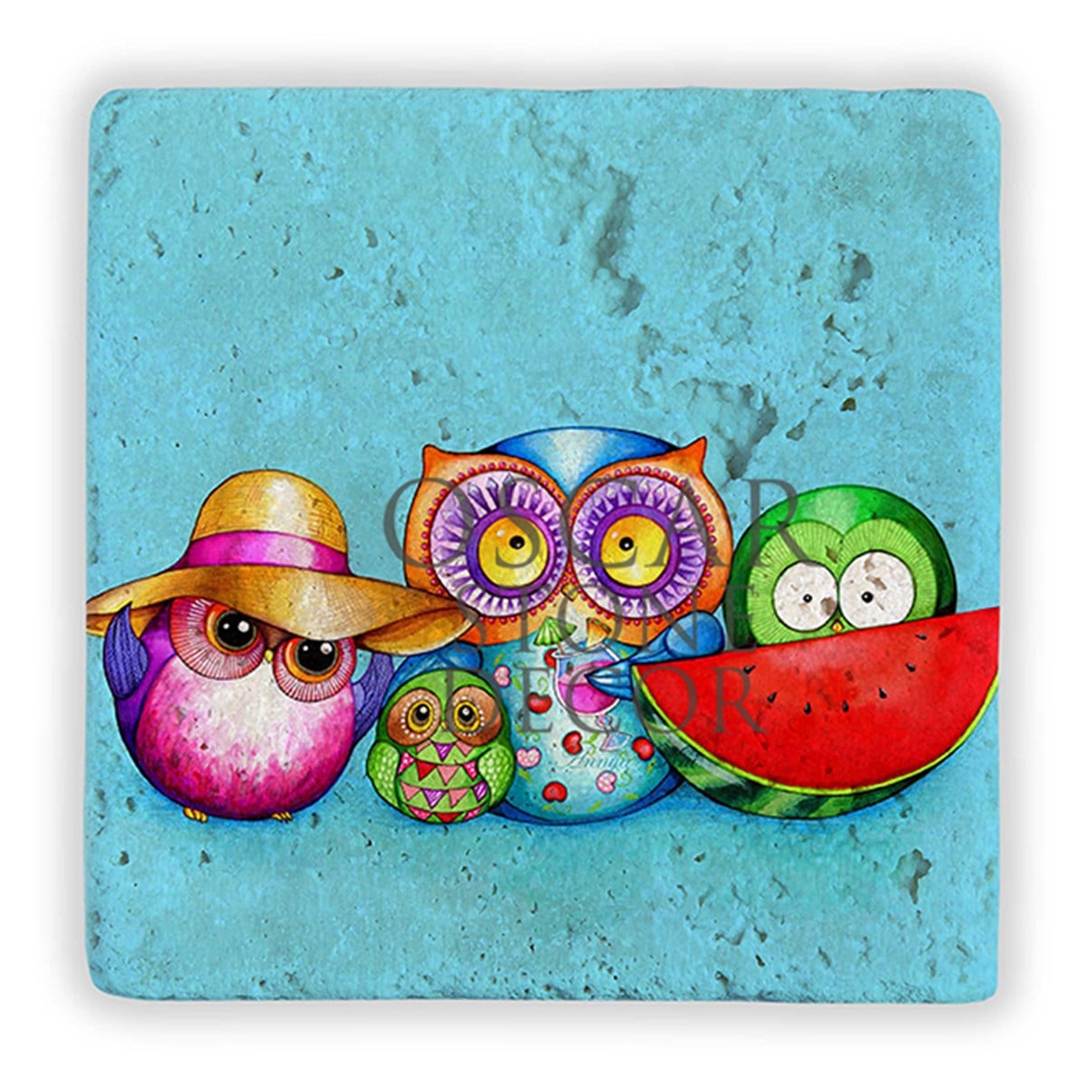 OSCAR STONE DECOR OWLS IN HOLIDAY DOĞALTAŞ DUVAR DEKORU / DD276 (WALL DECOR)