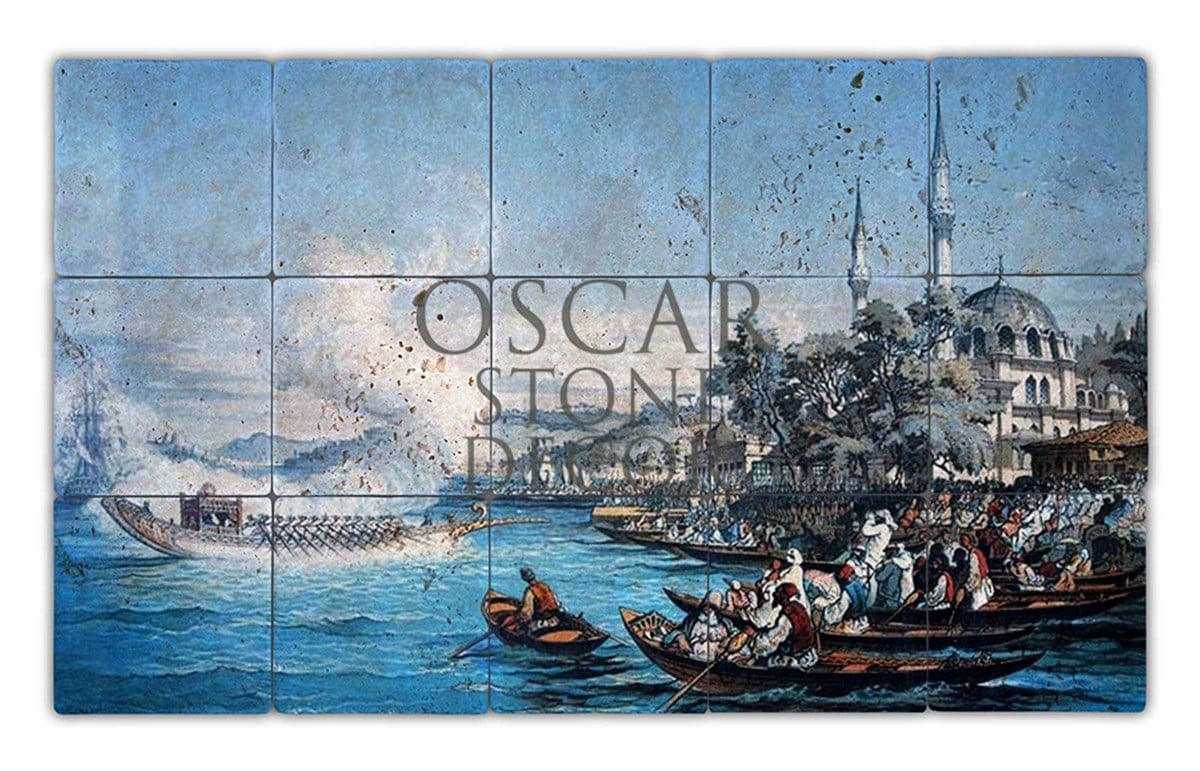 OSCAR STONE DECOR PADİŞAH GEÇERKEN DOĞALTAŞ TABLO / TT106 (STONE TABLE)