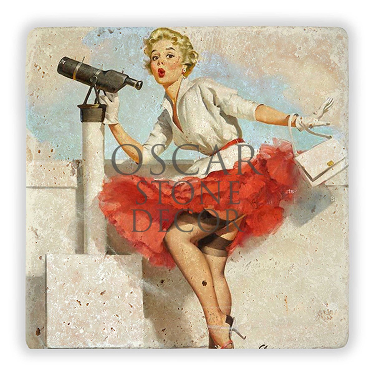 OSCAR STONE DECOR PIN UP GIRLS DOĞALTAŞ DUVAR DEKORU / DD166 (WALL DECOR)