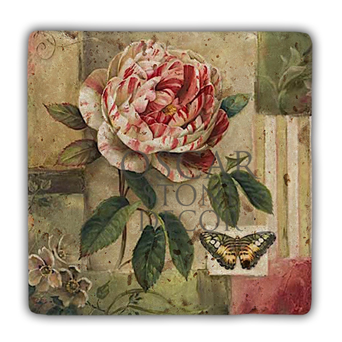 OSCAR STONE DECOR PINK ROSE DOĞALTAŞ DUVAR DEKORU / DD357 (WALL DECOR)