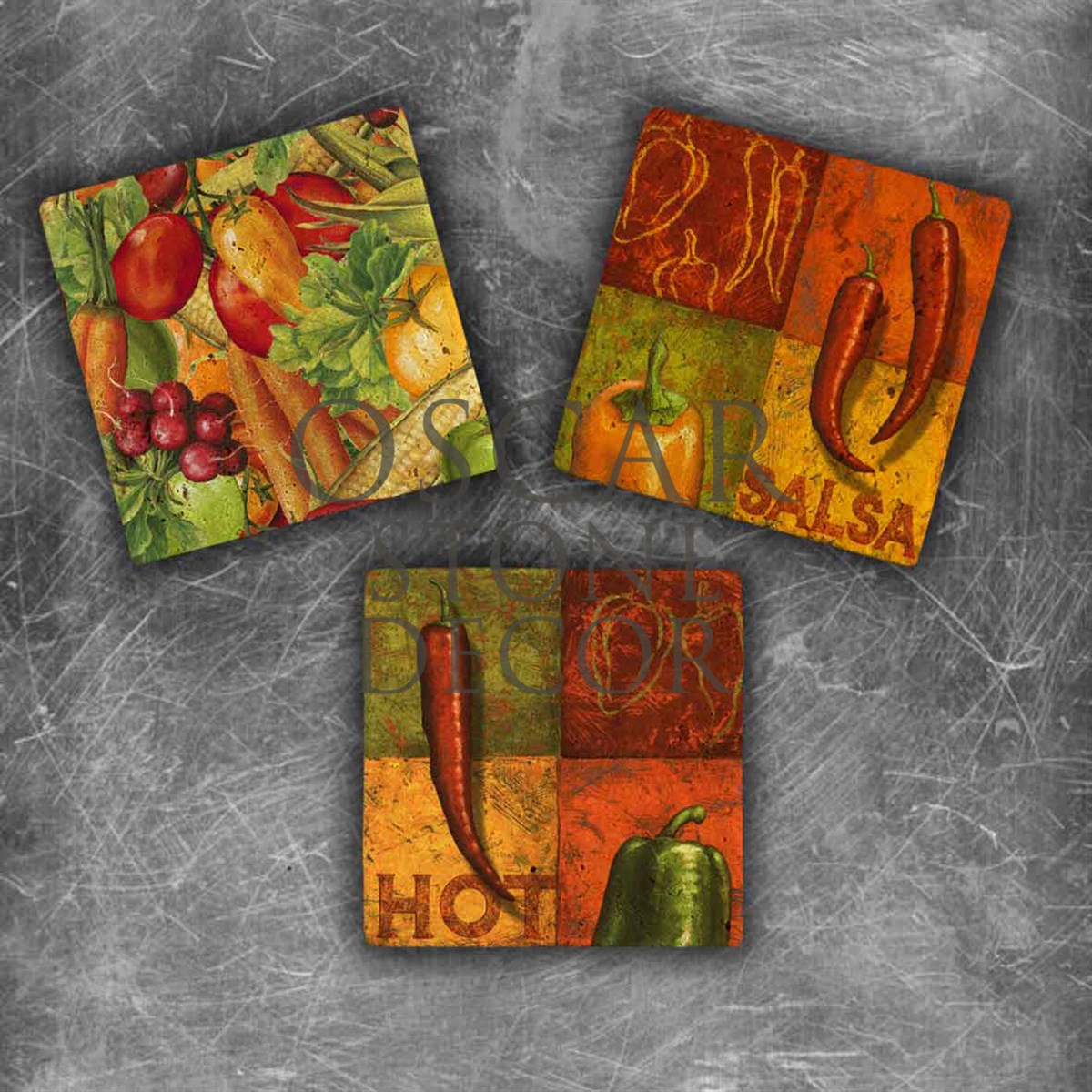 OSCAR STONE DECOR SALSA DOĞALTAŞ MAGNET SETİ / MG-031