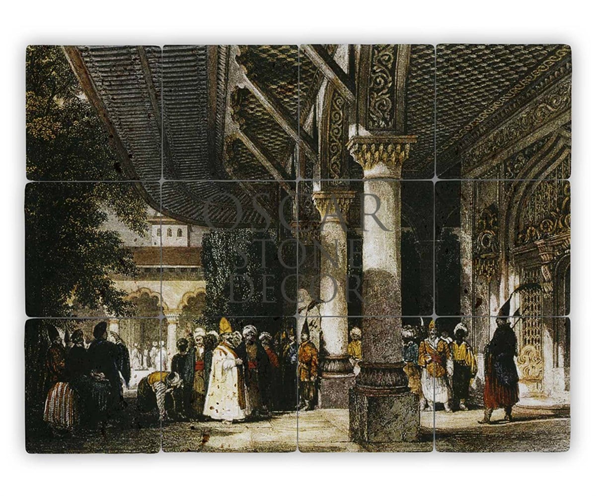 OSCAR STONE DECOR SARAY AVLUSUNDA DOĞALTAŞ TABLO / TT099 (STONE TABLE)
