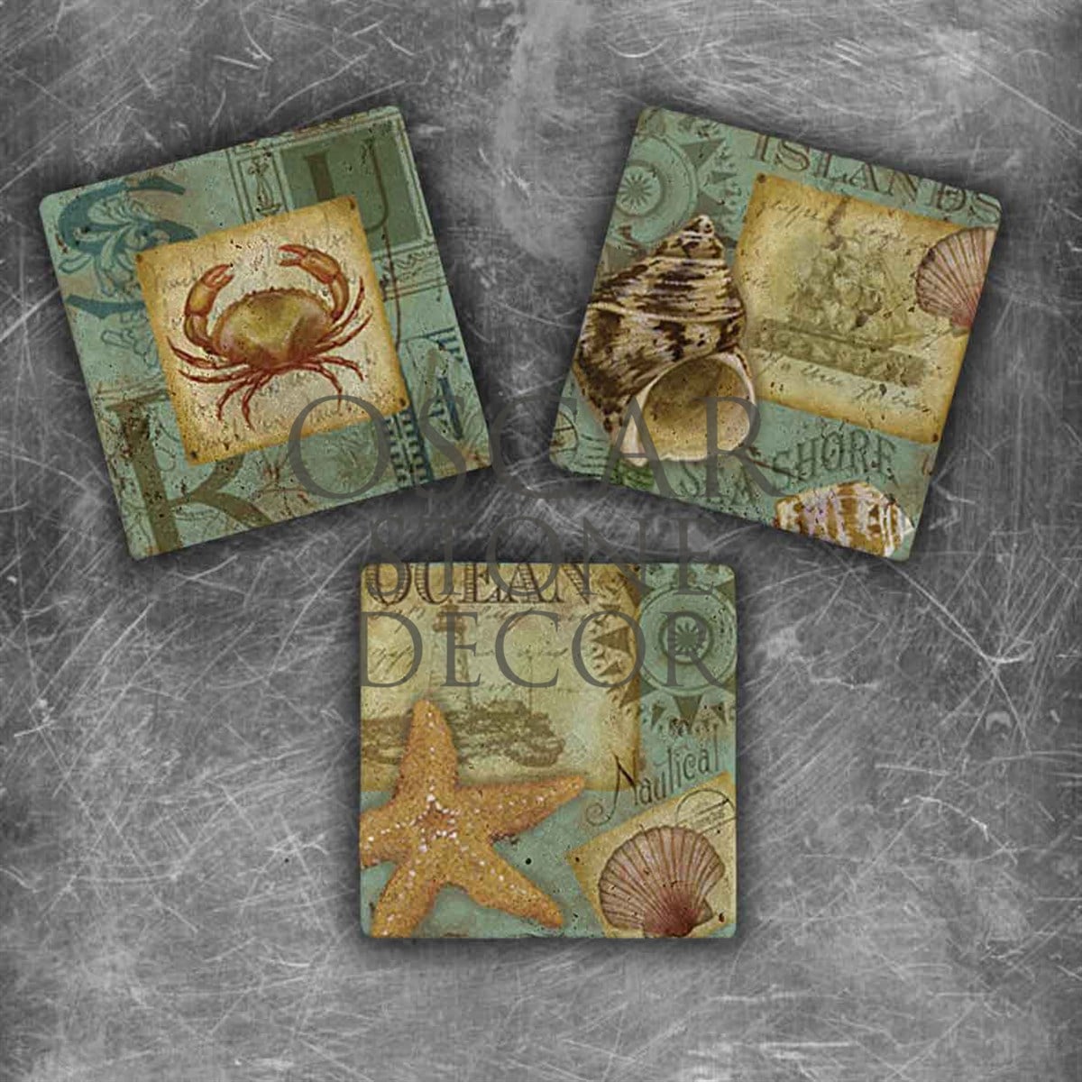 OSCAR STONE DECOR SEASHORE DOĞALTAŞ MAGNET SETİ / MG-058