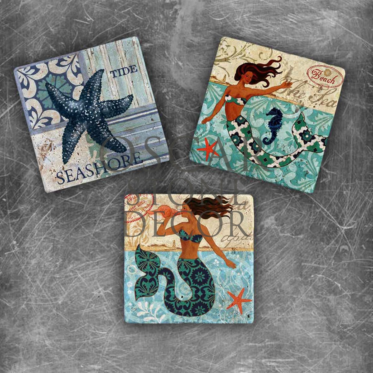 OSCAR STONE DECOR SEASHORE DOĞALTAŞ MAGNET SETİ / MG-013
