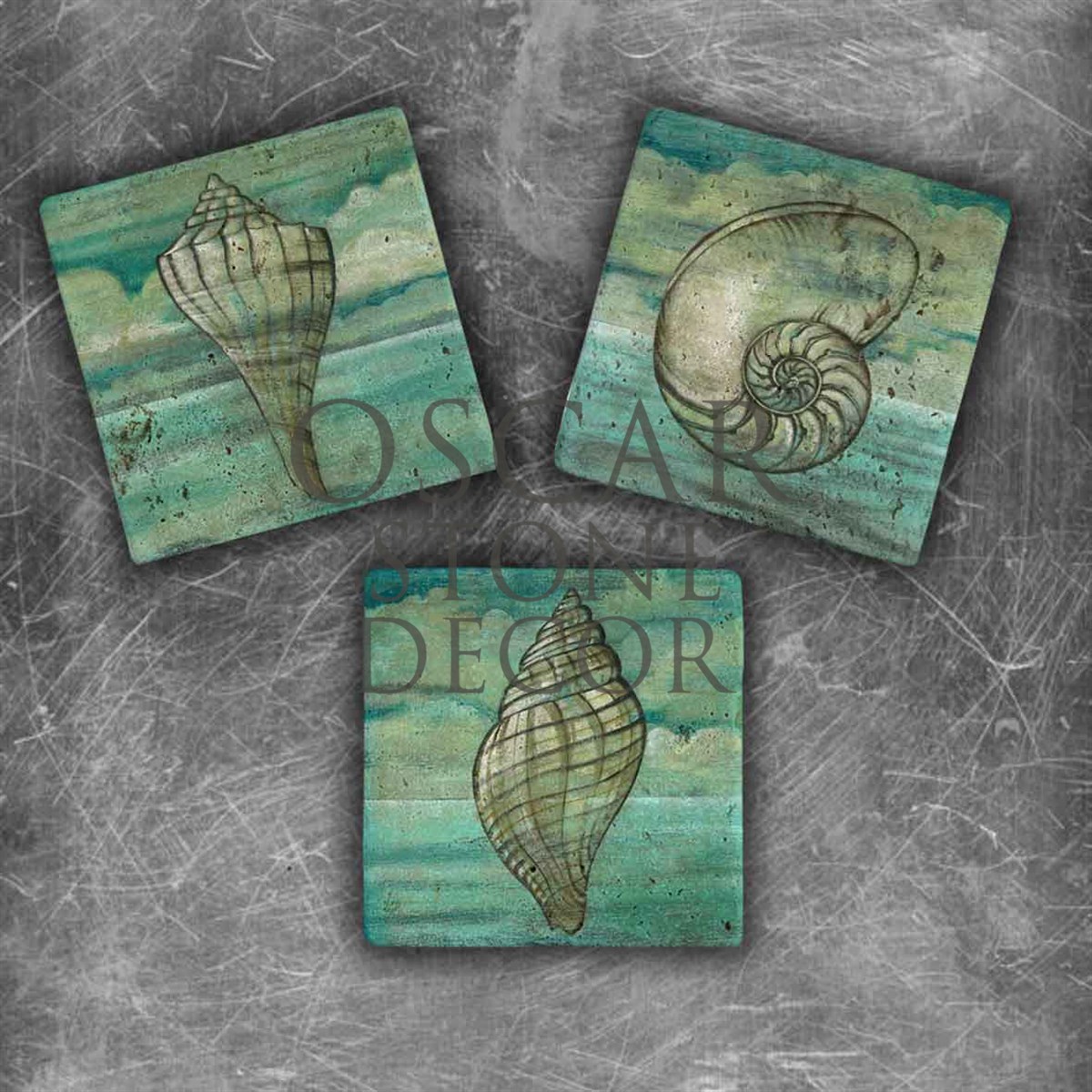 OSCAR STONE DECOR SHELLBLUE DOĞALTAŞ MAGNET SETİ / MG-063