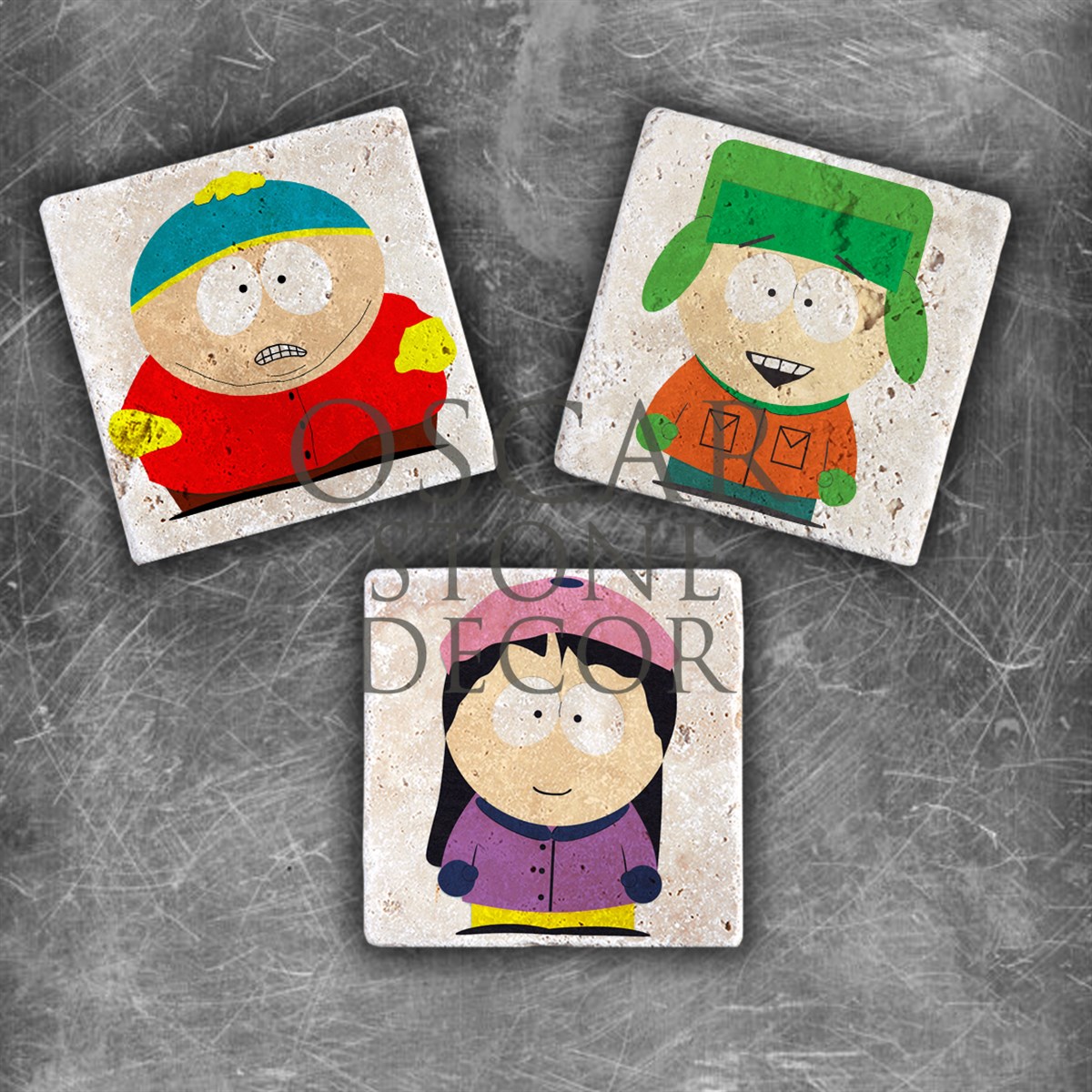 OSCAR STONE DECOR SOUTHPARK DOĞALTAŞ MAGNET SETİ / MG-147