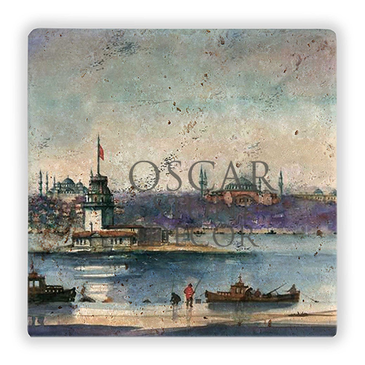 OSCAR STONE DECOR SULUBOYA KIZKULESİ DOĞALTAŞ DUVAR DEKORU / DD255 (WALL DECOR)
