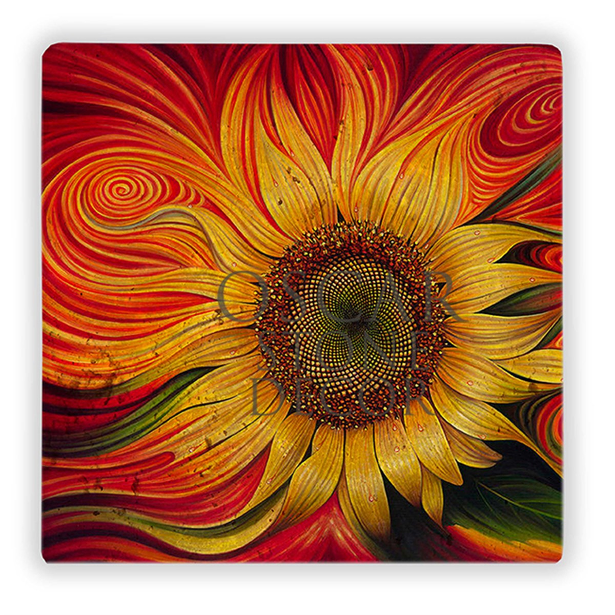 OSCAR STONE DECOR SUNFLOWER DOĞALTAŞ DUVAR DEKORU / DD309 (WALL DECOR)