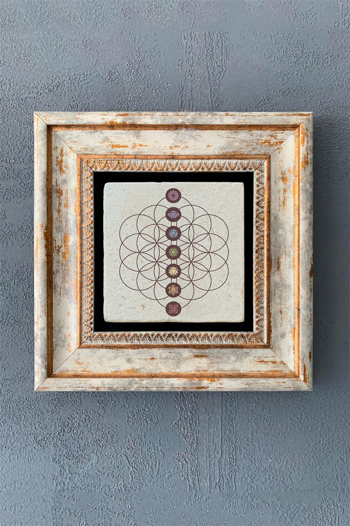 OSCAR STONE DECOR TEKLİ ÇERÇEVELİ DOĞALTAŞ DUVAR DEKORU / CDD1-40-1120 (WALL DECOR)