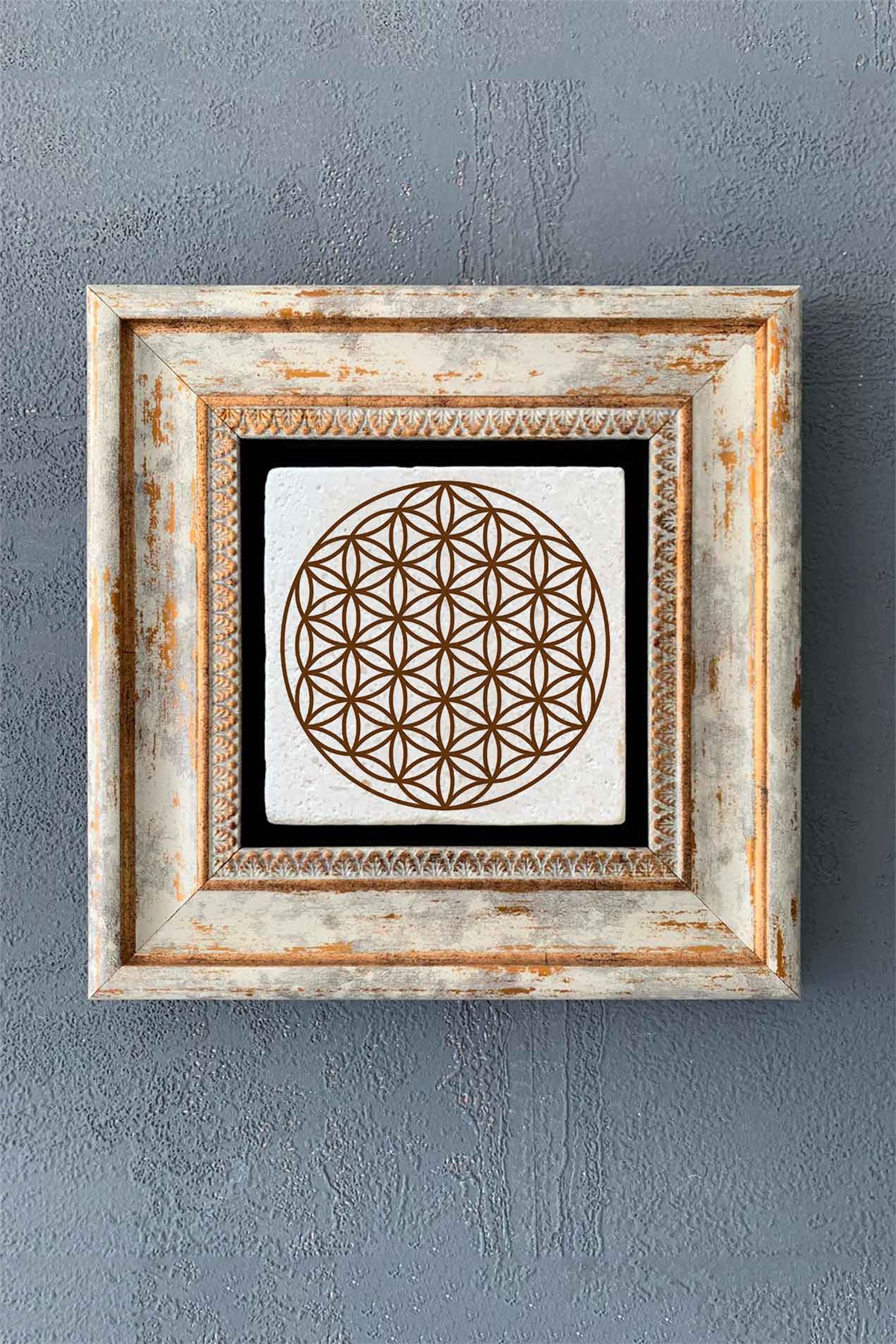 OSCAR STONE DECOR TEKLİ ÇERÇEVELİ DOĞALTAŞ DUVAR DEKORU / CDD1-40-7774 (WALL DECOR)