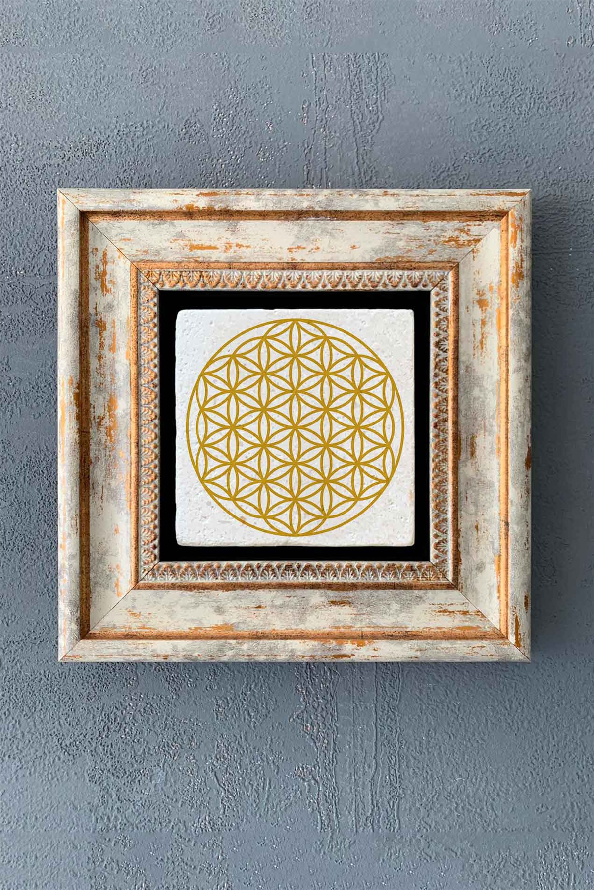 OSCAR STONE DECOR TEKLİ ÇERÇEVELİ DOĞALTAŞ DUVAR DEKORU / CDD1-40-7786 (WALL DECOR)