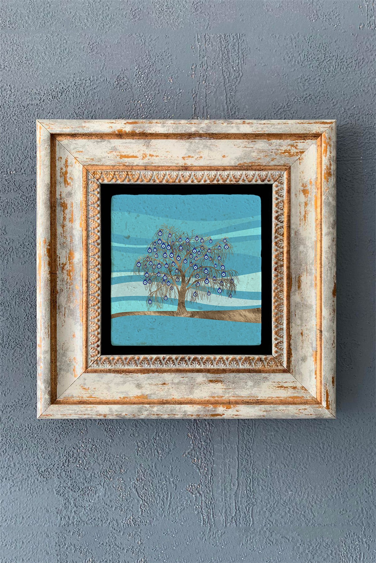 OSCAR STONE DECOR TEKLİ ÇERÇEVELİ DOĞALTAŞ DUVAR DEKORU / CDD1-40-1005 (WALL DECOR)