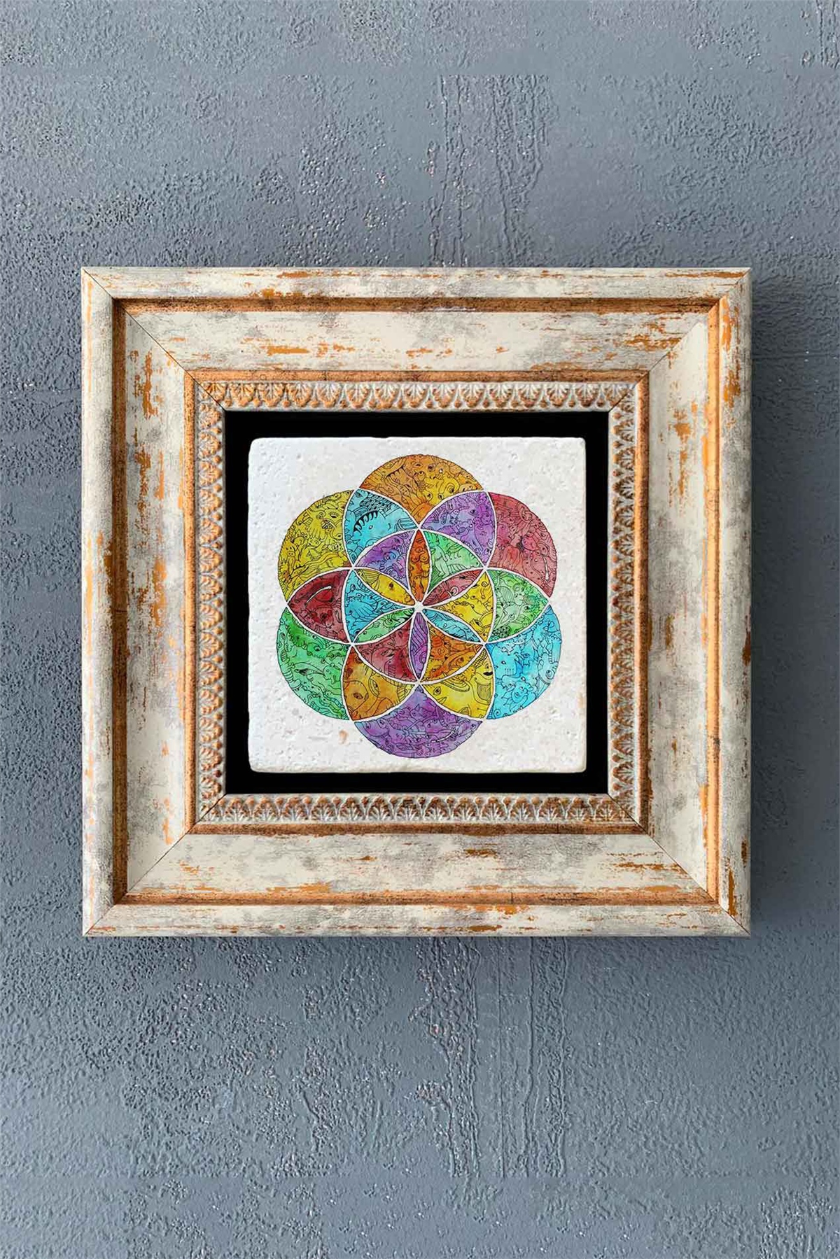 OSCAR STONE DECOR TEKLİ ÇERÇEVELİ DOĞALTAŞ DUVAR DEKORU / CDD1-40-1352 (WALL DECOR)