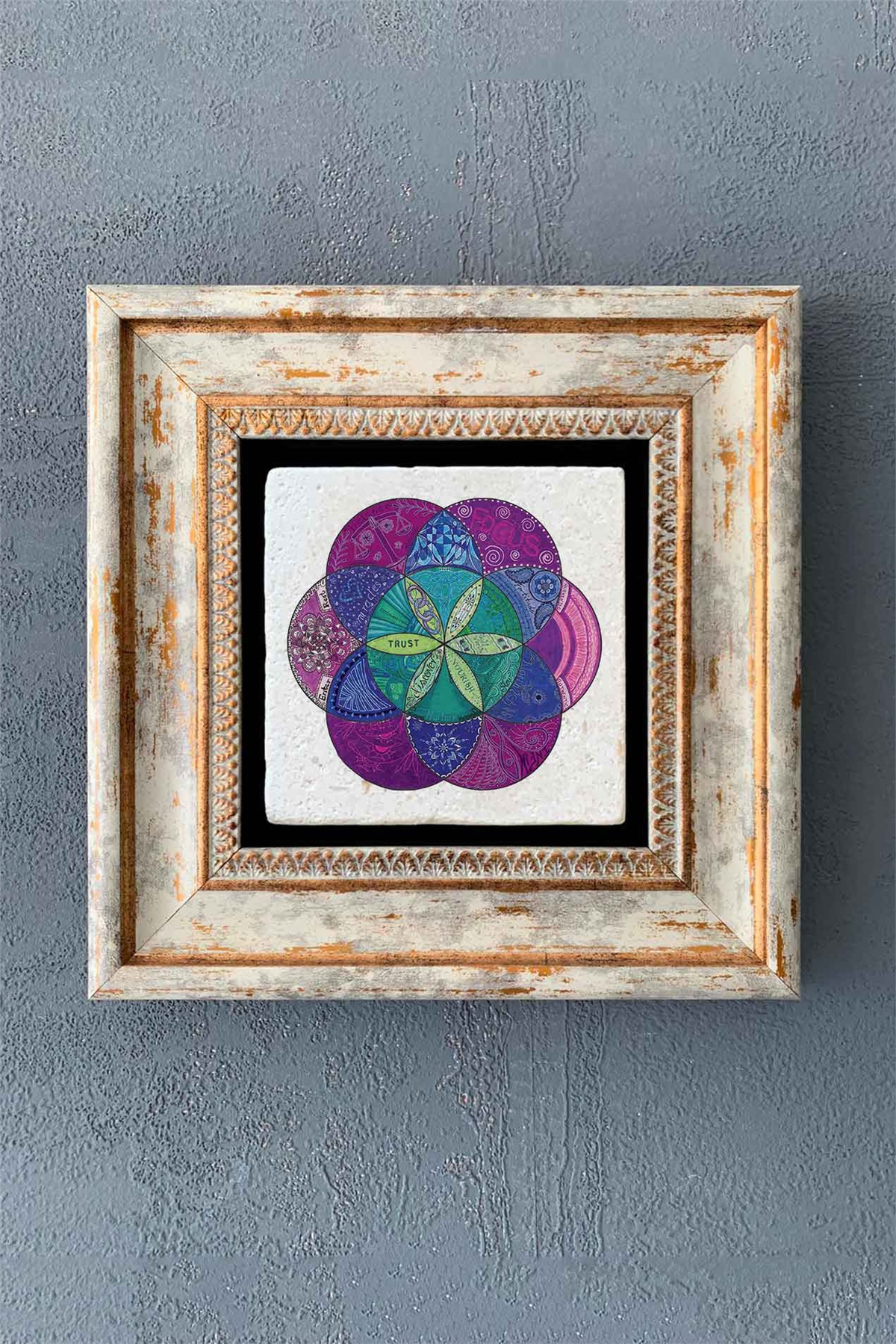 OSCAR STONE DECOR TEKLİ ÇERÇEVELİ DOĞALTAŞ DUVAR DEKORU / CDD1-40-1369 (WALL DECOR)