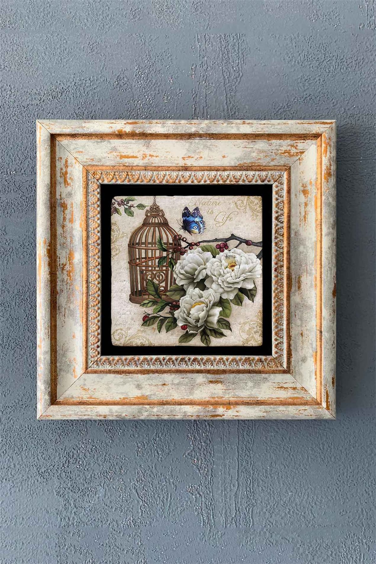 OSCAR STONE DECOR TEKLİ ÇERÇEVELİ DOĞALTAŞ DUVAR DEKORU / CDD1-40-1310 (WALL DECOR)