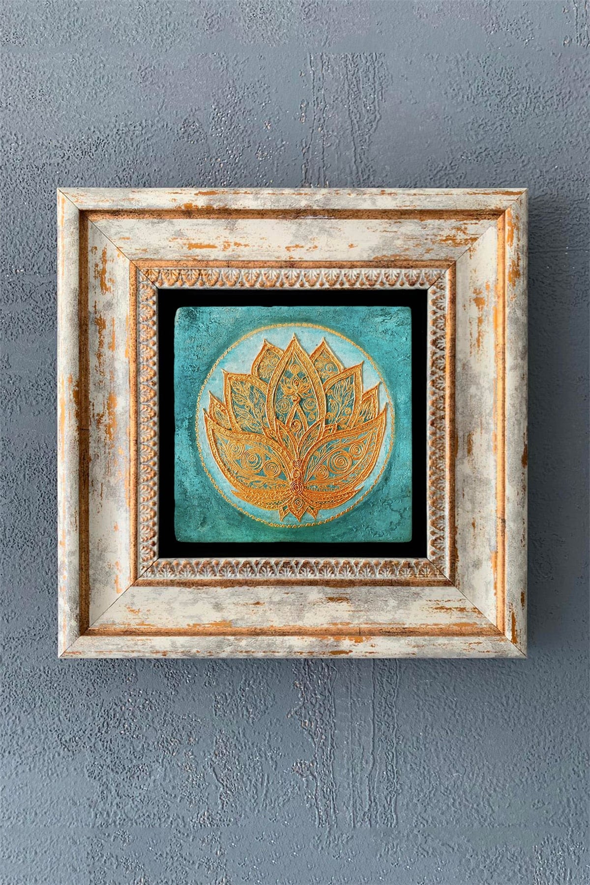 OSCAR STONE DECOR TEKLİ ÇERÇEVELİ DOĞALTAŞ DUVAR DEKORU / CDD1-40-1077 (WALL DECOR)