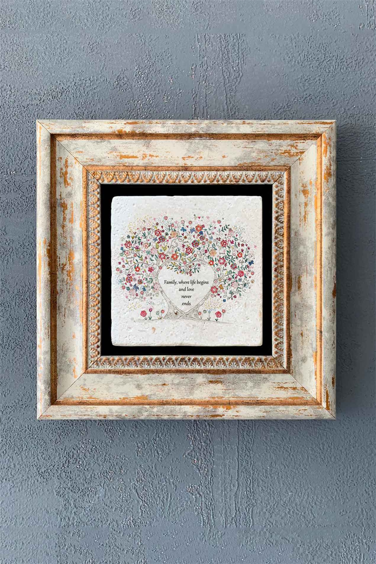 OSCAR STONE DECOR TEKLİ ÇERÇEVELİ DOĞALTAŞ DUVAR DEKORU / CDD1-40-1329 (WALL DECOR)