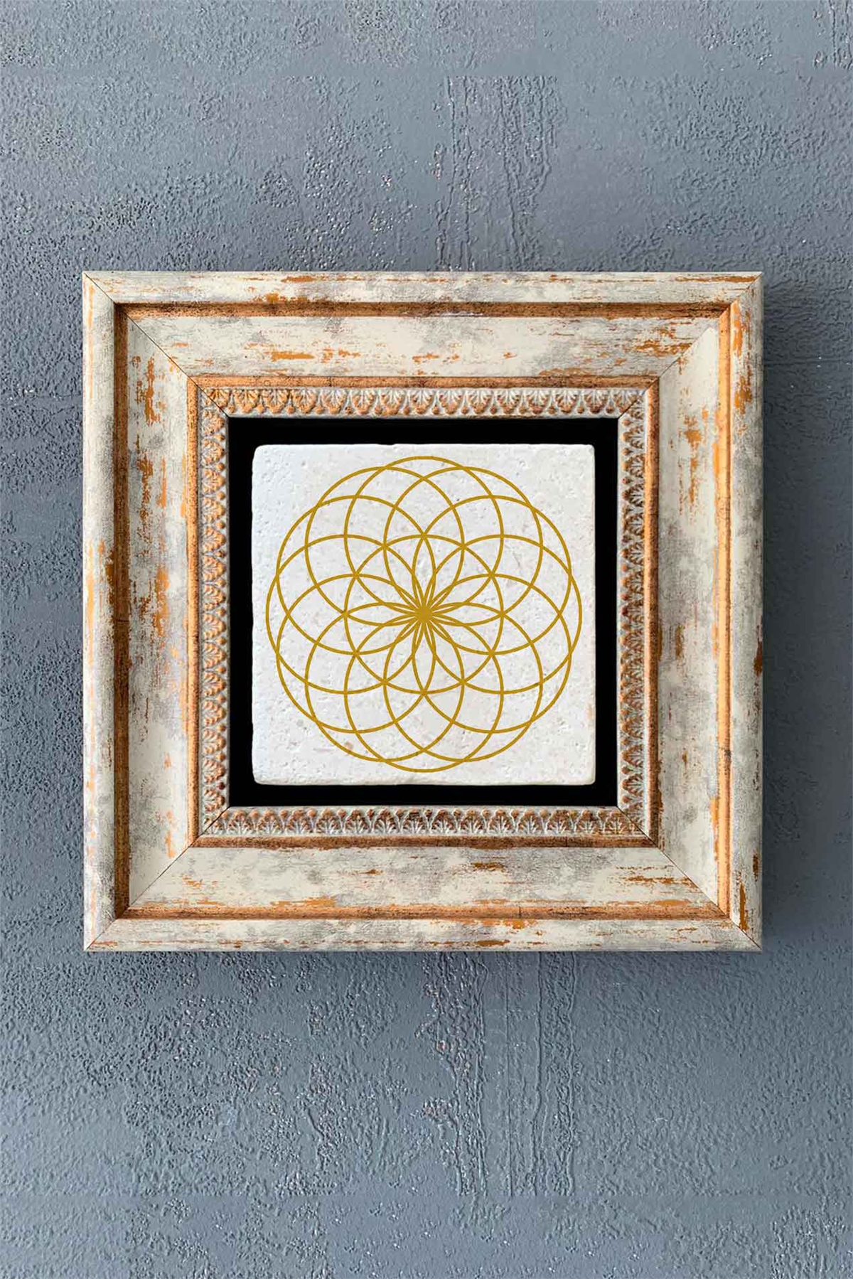 OSCAR STONE DECOR TEKLİ ÇERÇEVELİ DOĞALTAŞ DUVAR DEKORU / CDD1-40-7784 (WALL DECOR)