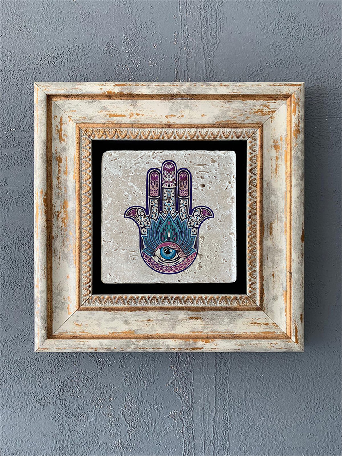 OSCAR STONE DECOR TEKLİ ÇERÇEVELİ DOĞALTAŞ DUVAR DEKORU / CDD-40-535 (WALL DECOR)