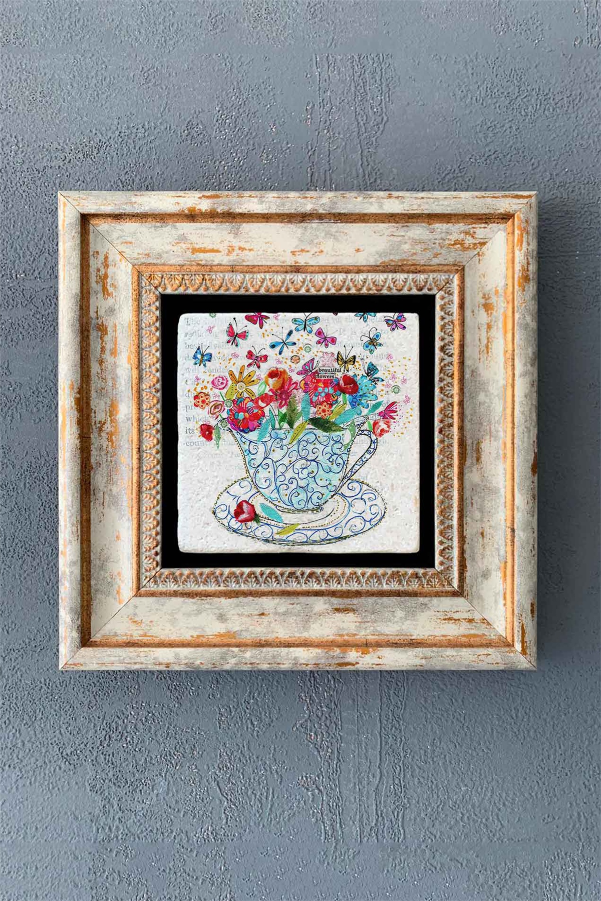 OSCAR STONE DECOR TEKLİ ÇERÇEVELİ DOĞALTAŞ DUVAR DEKORU / CDD1-40-1326 (WALL DECOR)