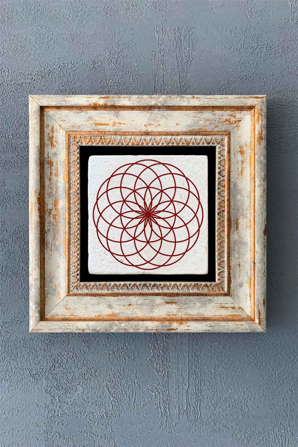 OSCAR STONE DECOR TEKLİ ÇERÇEVELİ DOĞALTAŞ DUVAR DEKORU / CDD1-40-7781 (WALL DECOR)