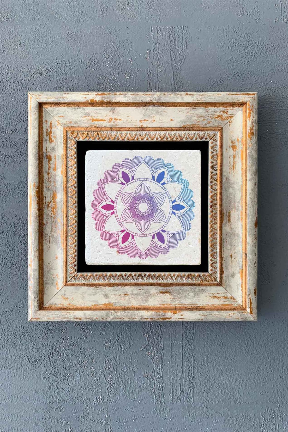 OSCAR STONE DECOR TEKLİ ÇERÇEVELİ DOĞALTAŞ DUVAR DEKORU / CDD1-40-1351 (WALL DECOR)