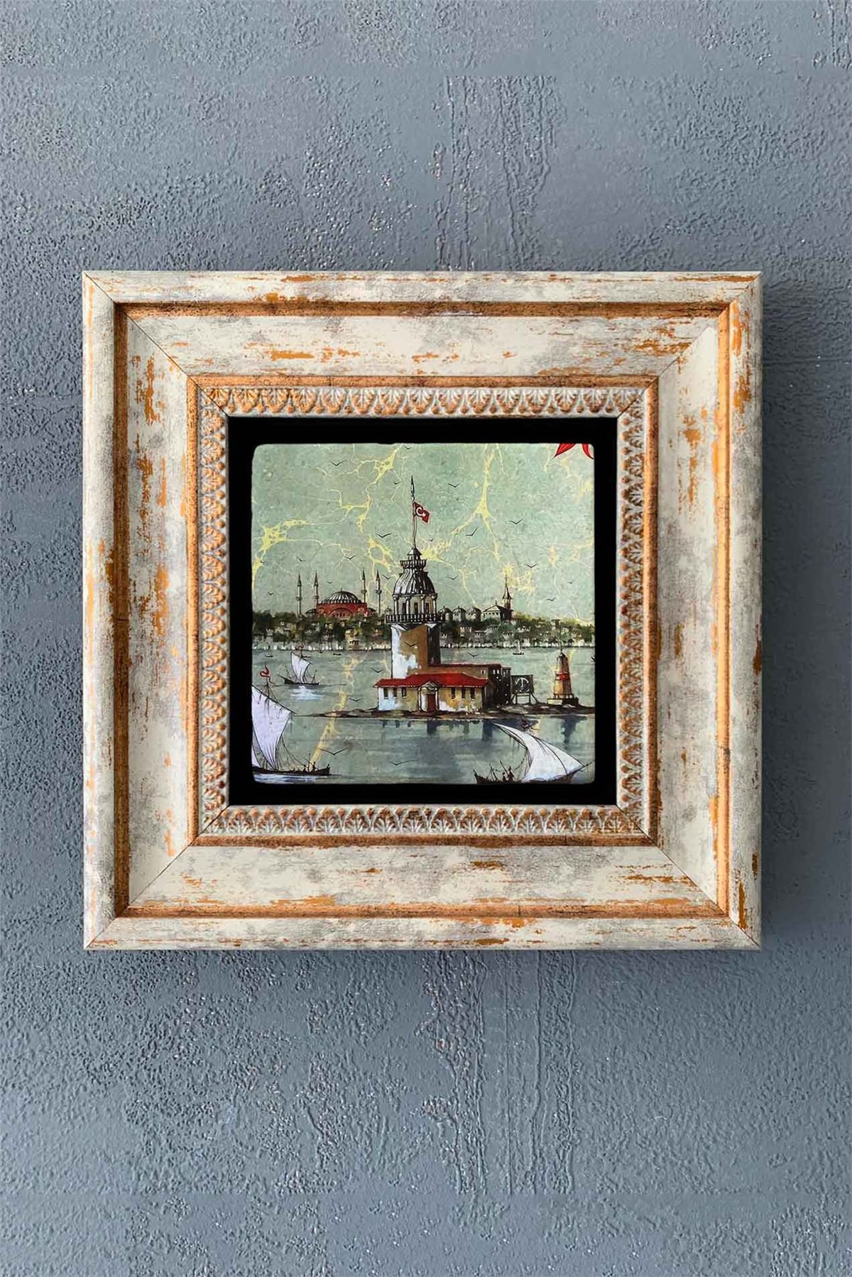 OSCAR STONE DECOR TEKLİ ÇERÇEVELİ DOĞALTAŞ DUVAR DEKORU / CDD1-40-1258 (WALL DECOR)