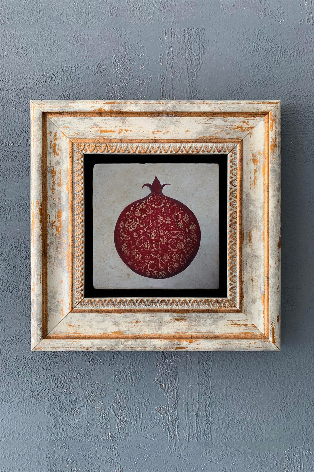 OSCAR STONE DECOR TEKLİ ÇERÇEVELİ DOĞALTAŞ DUVAR DEKORU / CDD1-40-1229 (WALL DECOR)