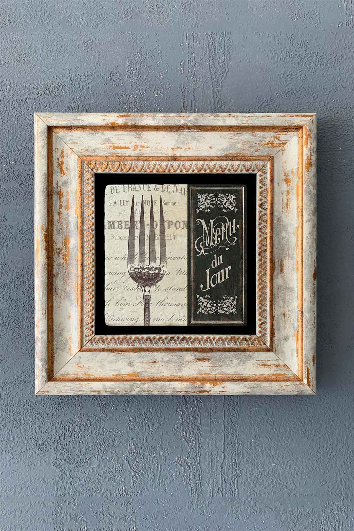OSCAR STONE DECOR TEKLİ ÇERÇEVELİ DOĞALTAŞ DUVAR DEKORU / CDD1-40-1272 (WALL DECOR)