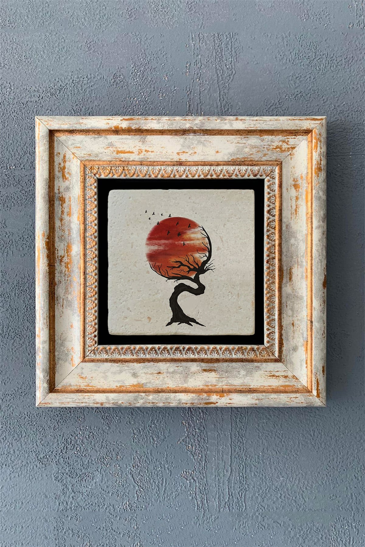 OSCAR STONE DECOR TEKLİ ÇERÇEVELİ DOĞALTAŞ DUVAR DEKORU / CDD1-40-1212 (WALL DECOR)