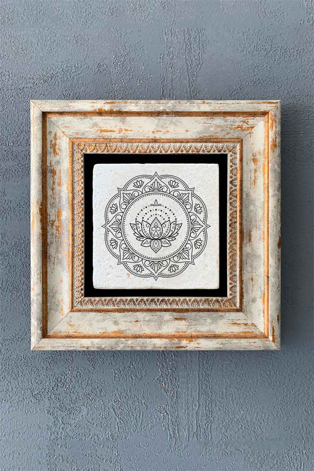 OSCAR STONE DECOR TEKLİ ÇERÇEVELİ DOĞALTAŞ DUVAR DEKORU / CDD1-40-1372 (WALL DECOR)
