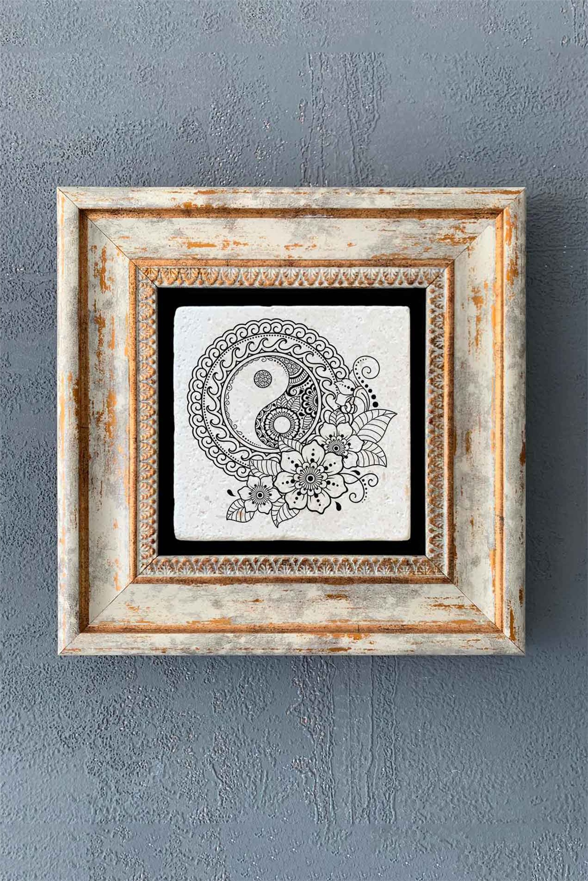 OSCAR STONE DECOR TEKLİ ÇERÇEVELİ DOĞALTAŞ DUVAR DEKORU / CDD1-40-1374 (WALL DECOR)