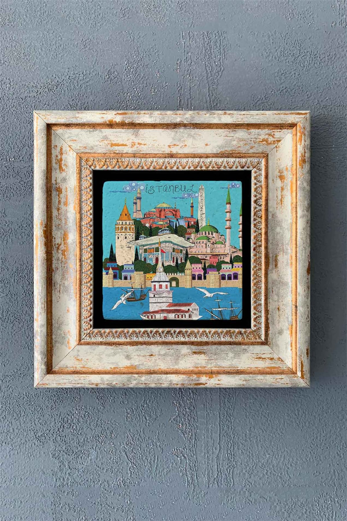 OSCAR STONE DECOR TEKLİ ÇERÇEVELİ DOĞALTAŞ DUVAR DEKORU / CDD1-40-1300 (WALL DECOR)