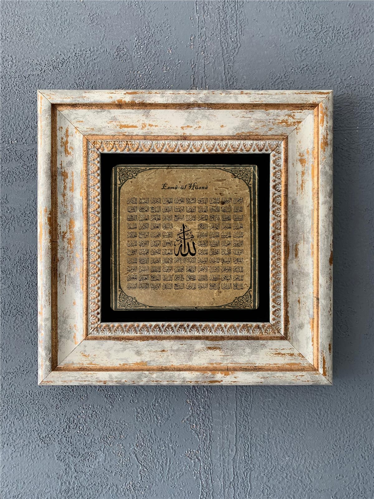 OSCAR STONE DECOR TEKLİ ÇERÇEVELİ DOĞALTAŞ DUVAR DEKORU / CDD-40-538 (WALL DECOR)