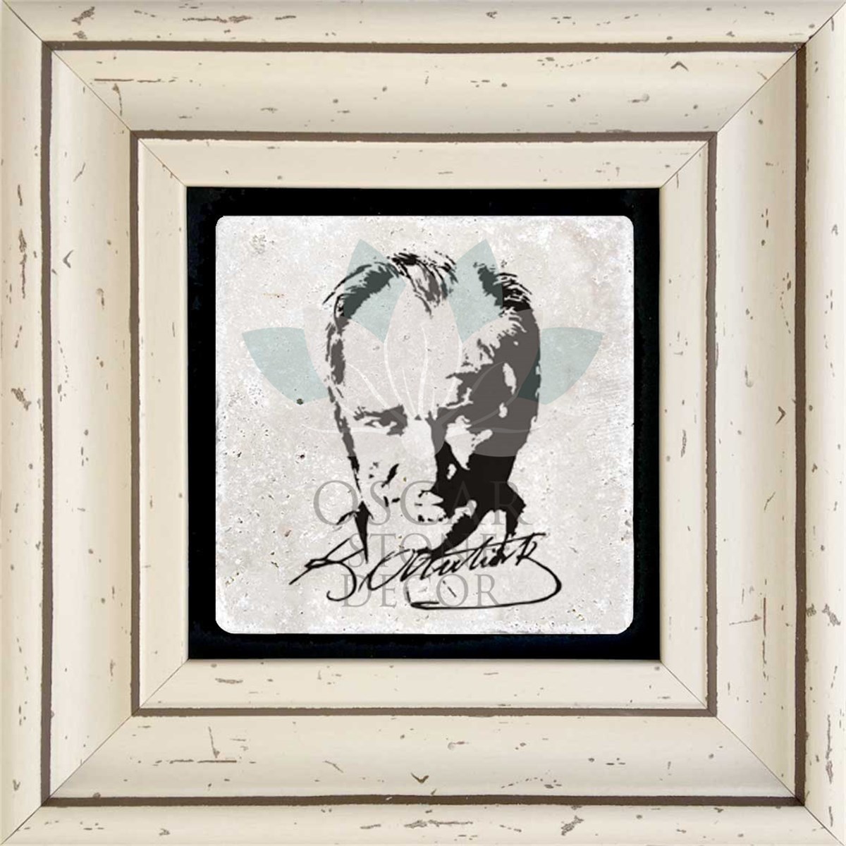 OSCAR STONE DECOR TEKLİ ÇERÇEVELİ DOĞALTAŞ DUVAR DEKORU / CDD-30-002 (WALL DECOR)