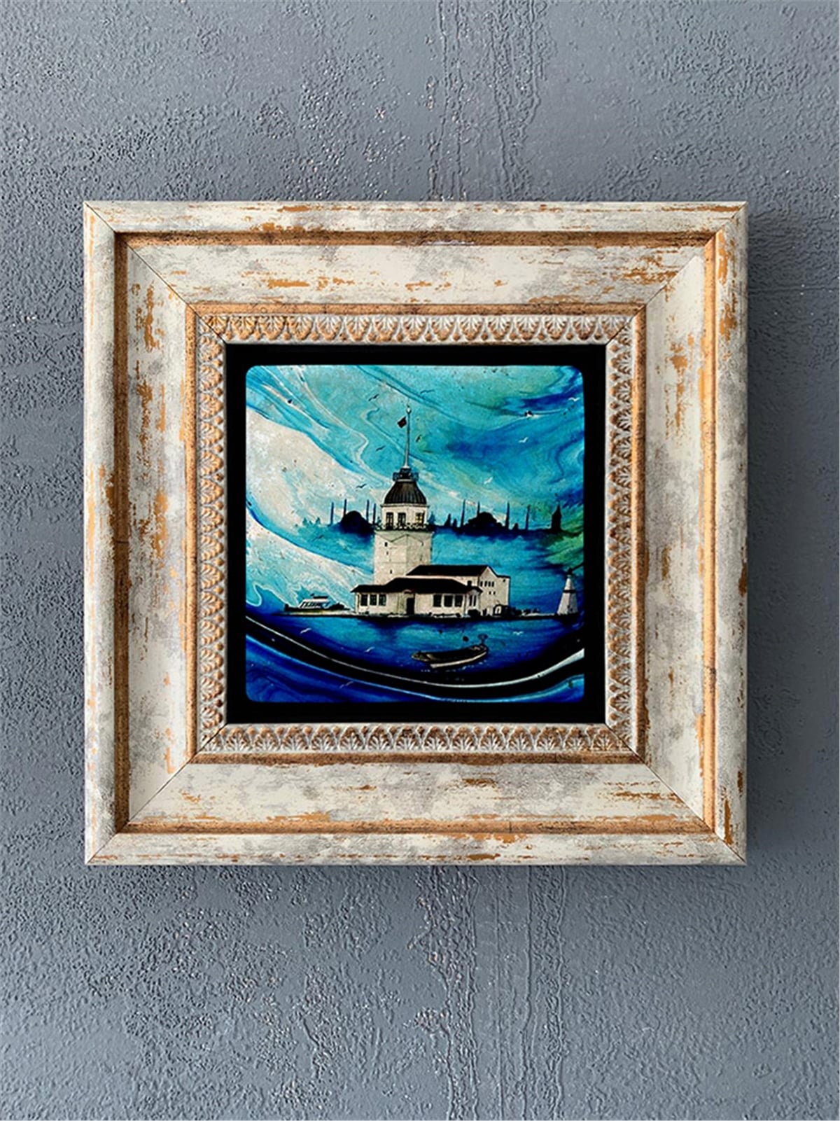 OSCAR STONE DECOR TEKLİ ÇERÇEVELİ DOĞALTAŞ DUVAR DEKORU / CDD1-40-026 (WALL DECOR)