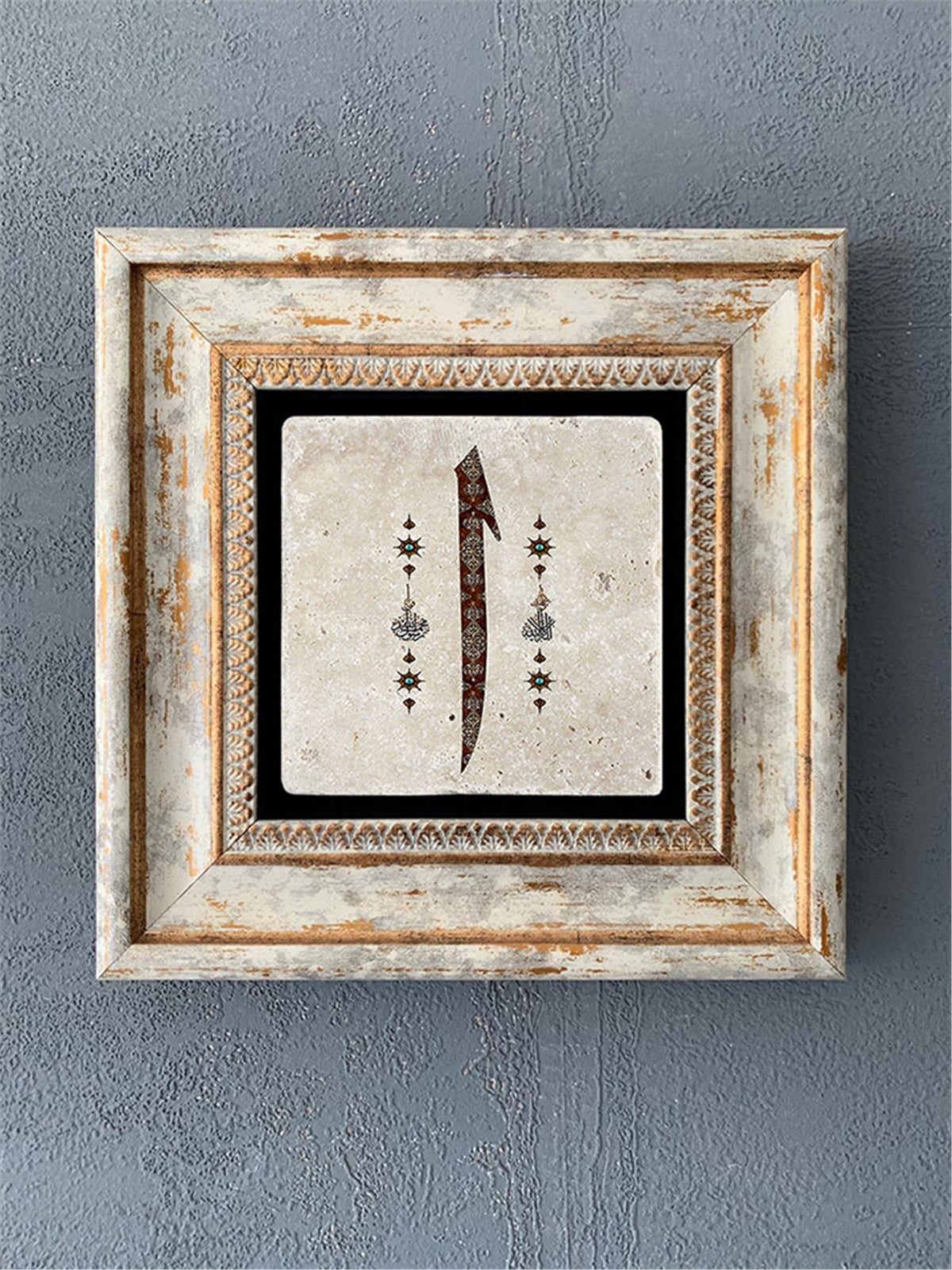 OSCAR STONE DECOR TEKLİ ÇERÇEVELİ DOĞALTAŞ DUVAR DEKORU / CDD1-40-321 (WALL DECOR)