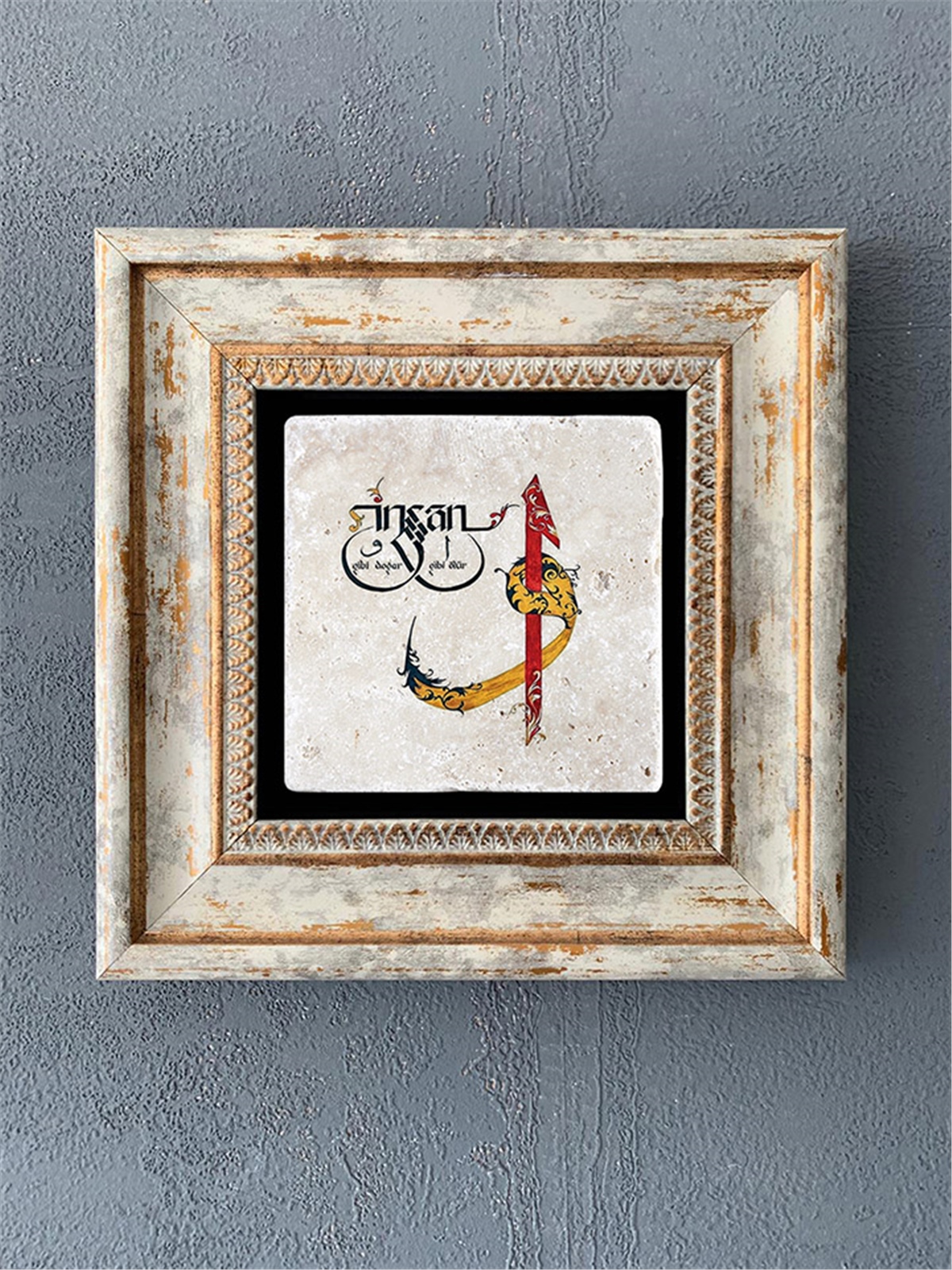OSCAR STONE DECOR TEKLİ ÇERÇEVELİ DOĞALTAŞ DUVAR DEKORU / CDD1-40-432 (WALL DECOR)