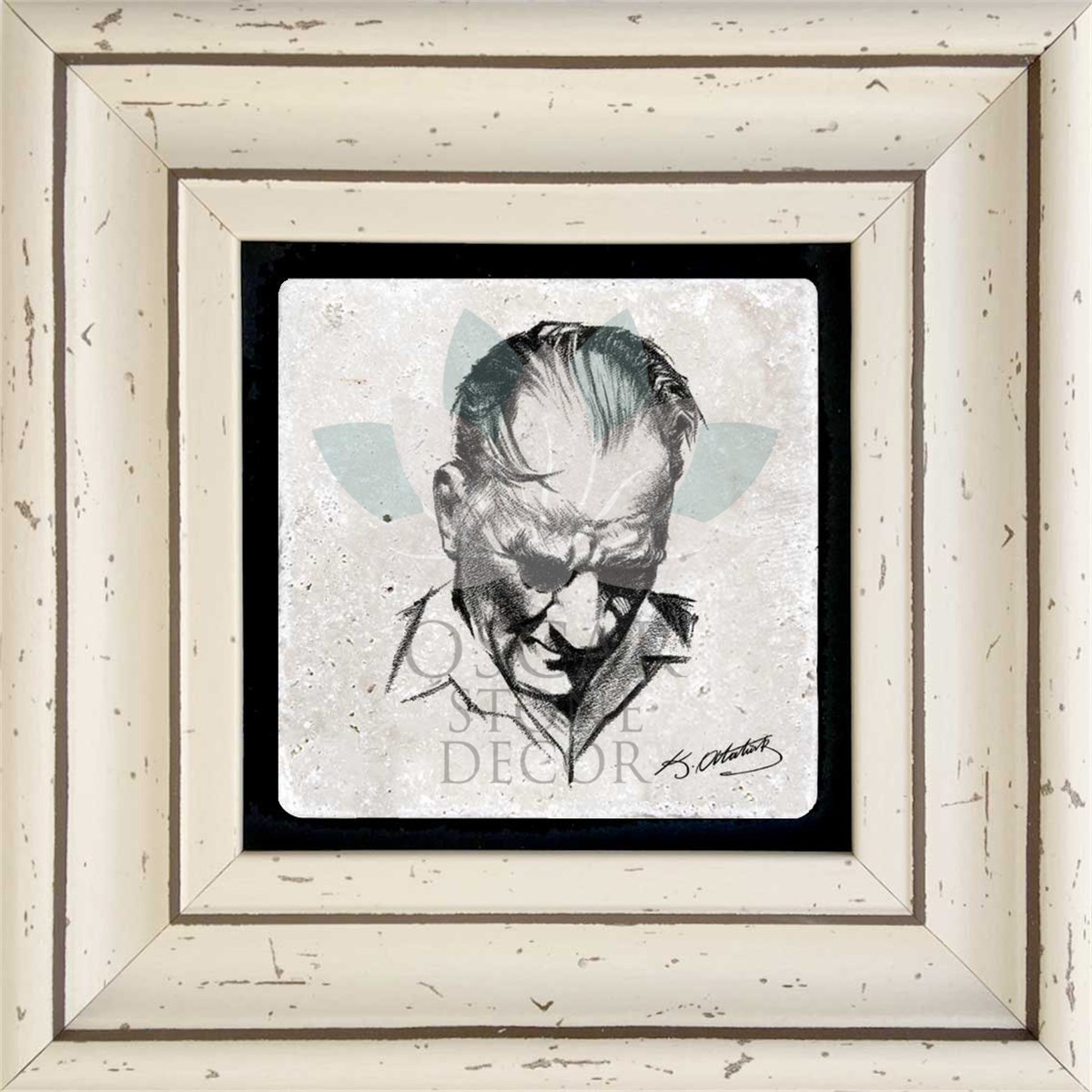 OSCAR STONE DECOR TEKLİ ÇERÇEVELİ DOĞALTAŞ DUVAR DEKORU / CDD-30-001 (WALL DECOR)