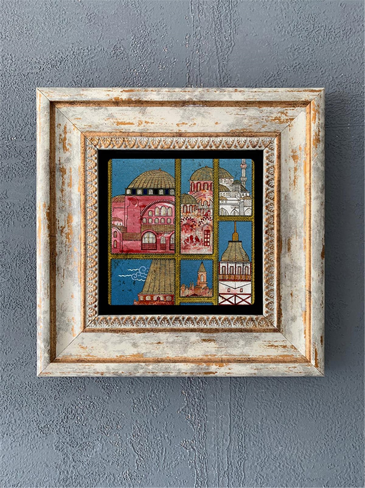 OSCAR STONE DECOR TEKLİ ÇERÇEVELİ DOĞALTAŞ DUVAR DEKORU / CDD1-40-514 (WALL DECOR)
