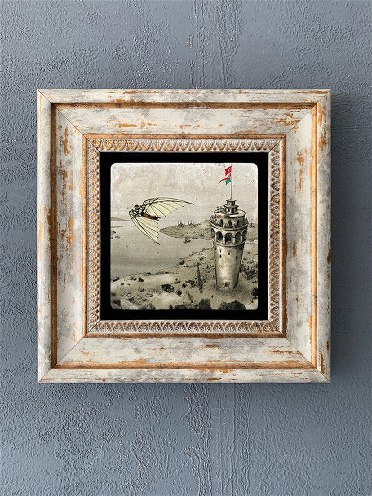 OSCAR STONE DECOR TEKLİ ÇERÇEVELİ DOĞALTAŞ DUVAR DEKORU / CDD1-40-039 (WALL DECOR)