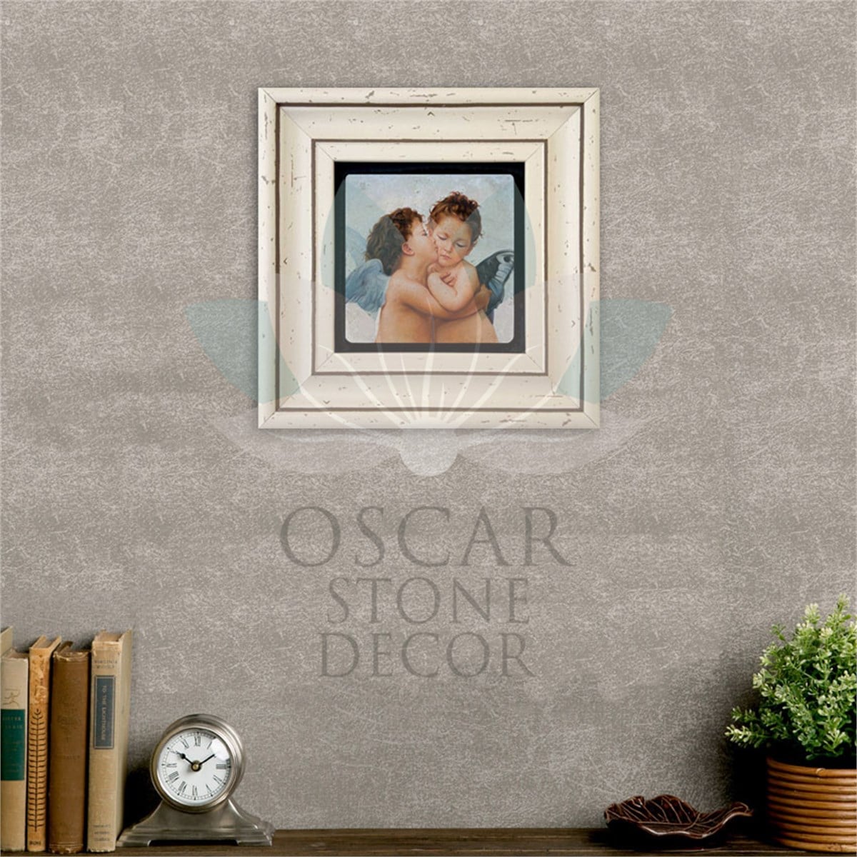 OSCAR STONE DECOR TEKLİ ÇERÇEVELİ DOĞALTAŞ DUVAR DEKORU / CDD-30-125 (WALL DECOR)