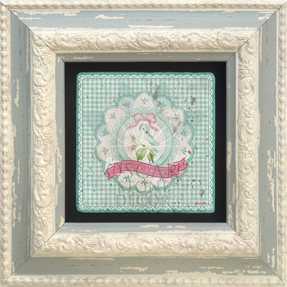 OSCAR STONE DECOR TEKLİ ÇERÇEVELİ DOĞALTAŞ DUVAR DEKORU / CDD-10-070 (WALL DECOR)