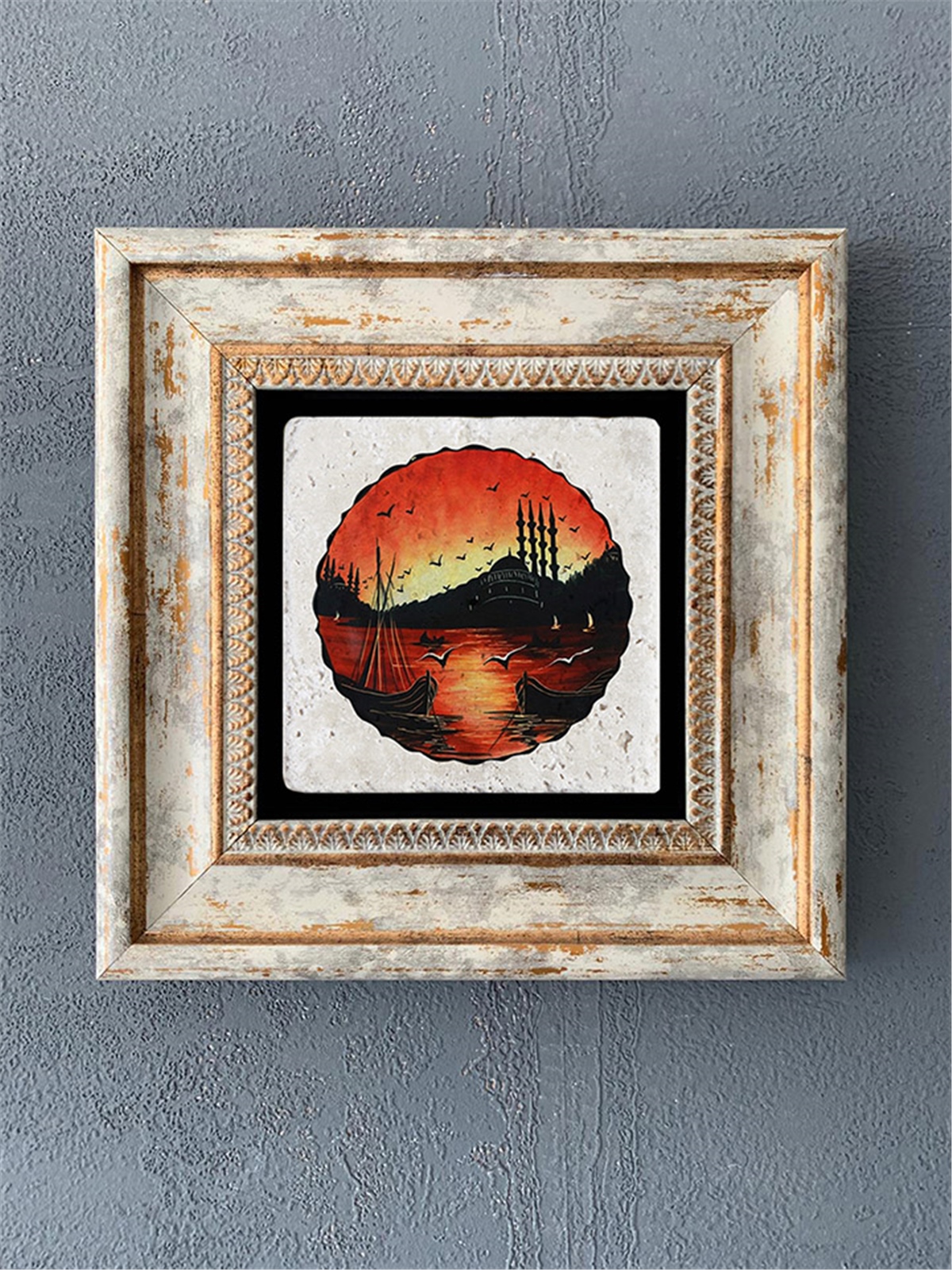 OSCAR STONE DECOR TEKLİ ÇERÇEVELİ DOĞALTAŞ DUVAR DEKORU / CDD1-40-025 (WALL DECOR)