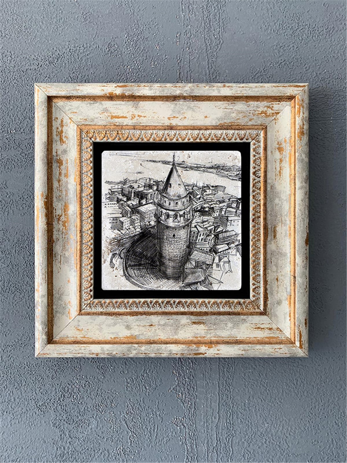 OSCAR STONE DECOR TEKLİ ÇERÇEVELİ DOĞALTAŞ DUVAR DEKORU / CDD1-40-040 (WALL DECOR)