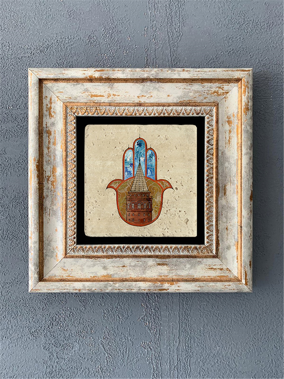 OSCAR STONE DECOR TEKLİ ÇERÇEVELİ DOĞALTAŞ DUVAR DEKORU / CDD1-40-105 (WALL DECOR)
