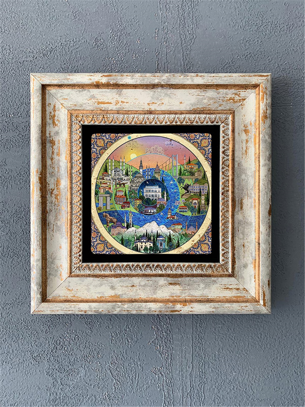 OSCAR STONE DECOR TEKLİ ÇERÇEVELİ DOĞALTAŞ DUVAR DEKORU / CDD1-40-047 (WALL DECOR)