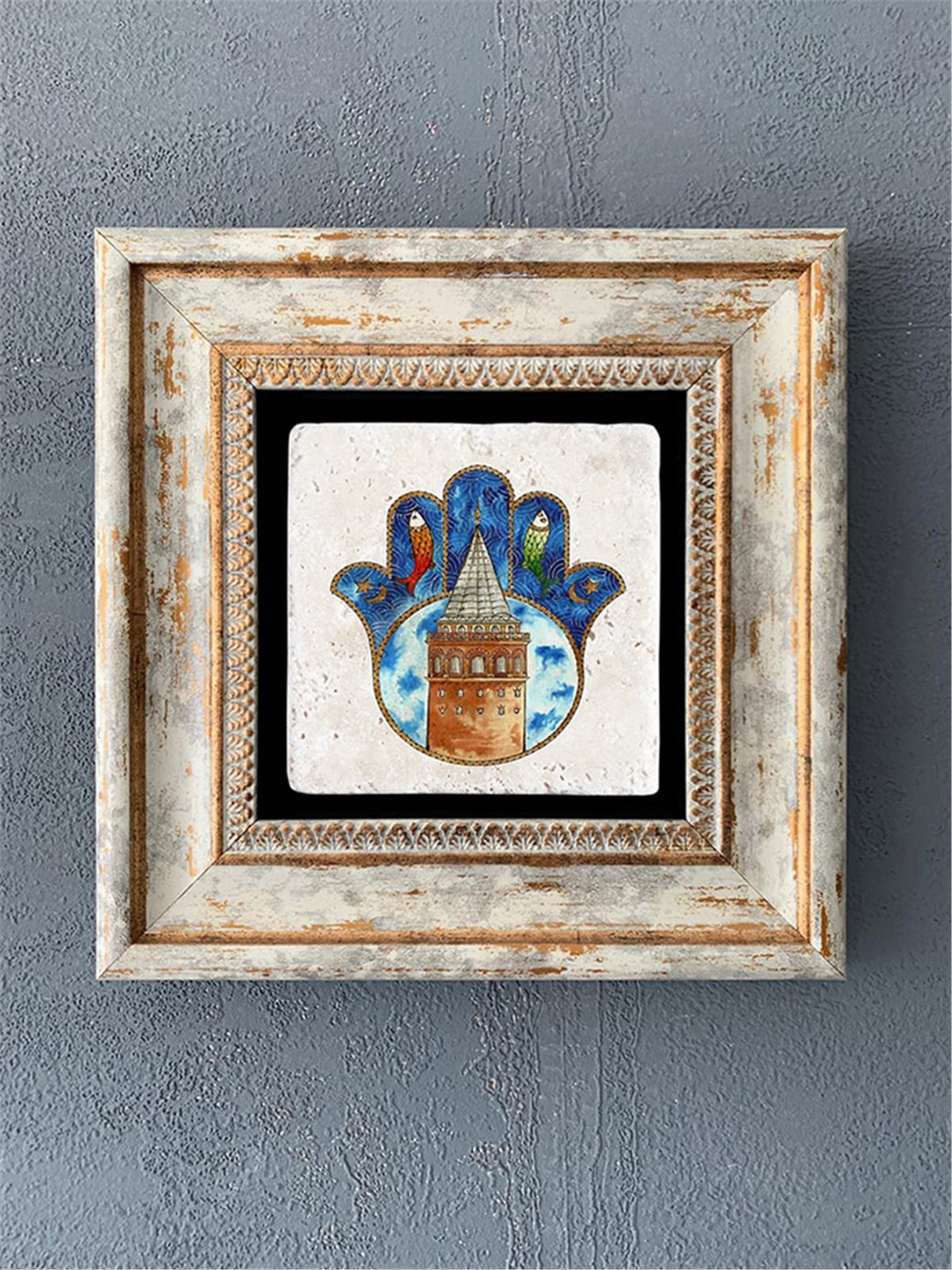 OSCAR STONE DECOR TEKLİ ÇERÇEVELİ DOĞALTAŞ DUVAR DEKORU / CDD1-40-109 (WALL DECOR)