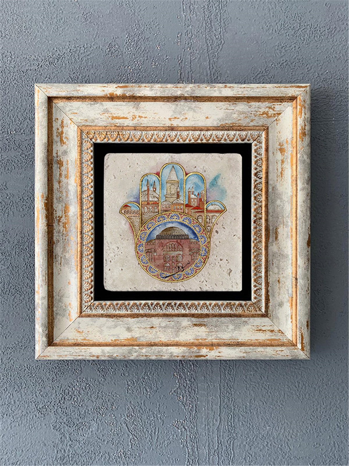 OSCAR STONE DECOR TEKLİ ÇERÇEVELİ DOĞALTAŞ DUVAR DEKORU / CDD1-40-113 (WALL DECOR)